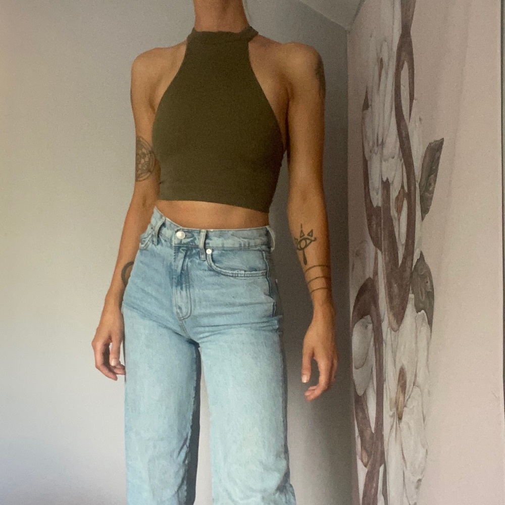 Free People FP Active High Neck Crop Tank Top